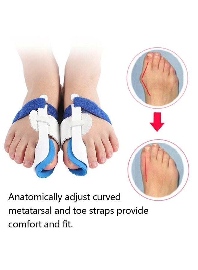 Big Toe Bunion Straightener & Hallux Valgus Corrector – Adjustable Orthopedic Bunion Night Splint & Day Toe Straightener – Hammer Toe Corrector Brace with Toe Separator & Protective Pad – Big Toe Alignment Support for Pain Relief, Pressure Reduction & Foot Care – 1 Pair (2 PCS) Unisex for Men & Women – Comfortable, Breathable, Wearable Inside Shoes for Day & Night Use - Image 3